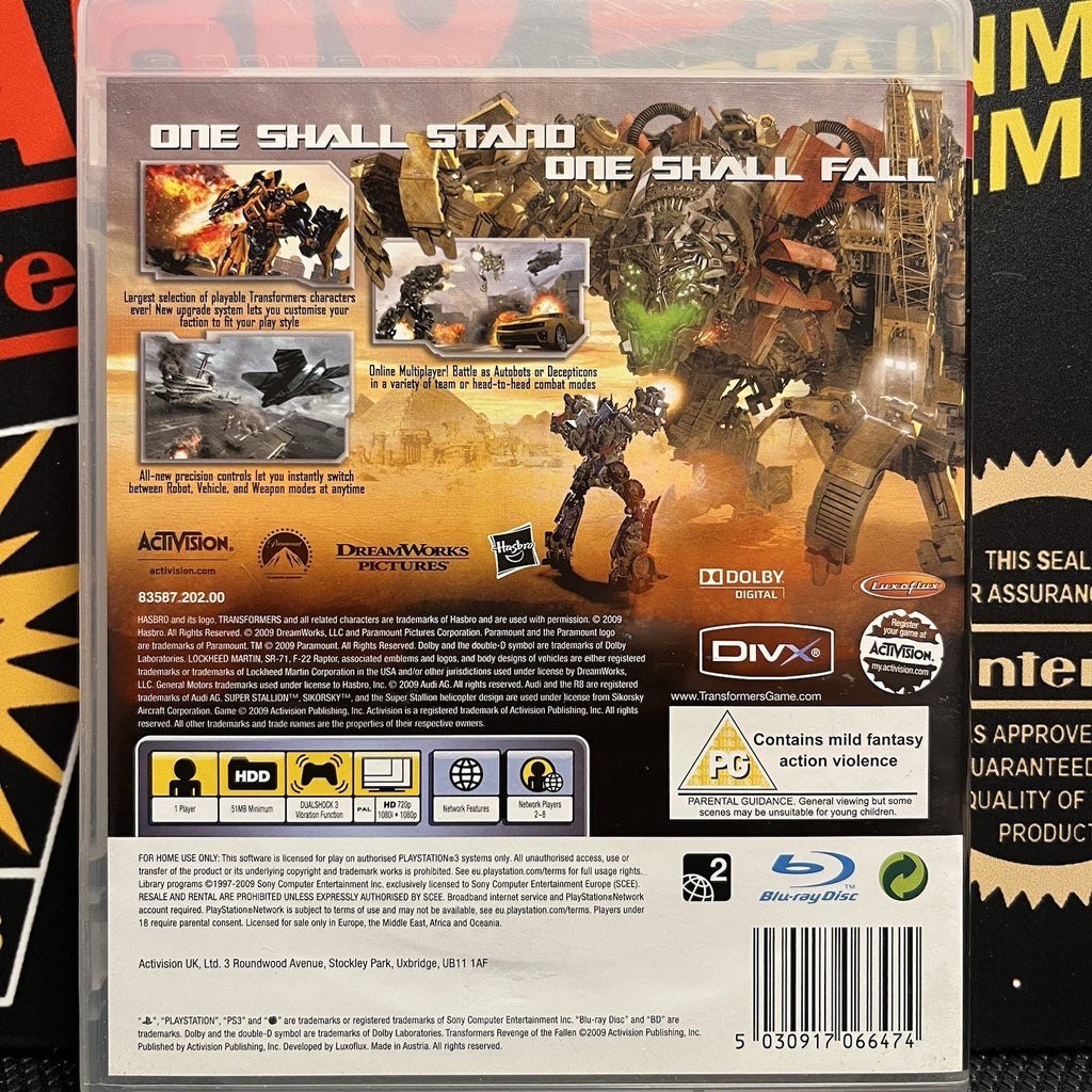 Transformers Revenge Of The Fallen W.Manual PlayStation 3