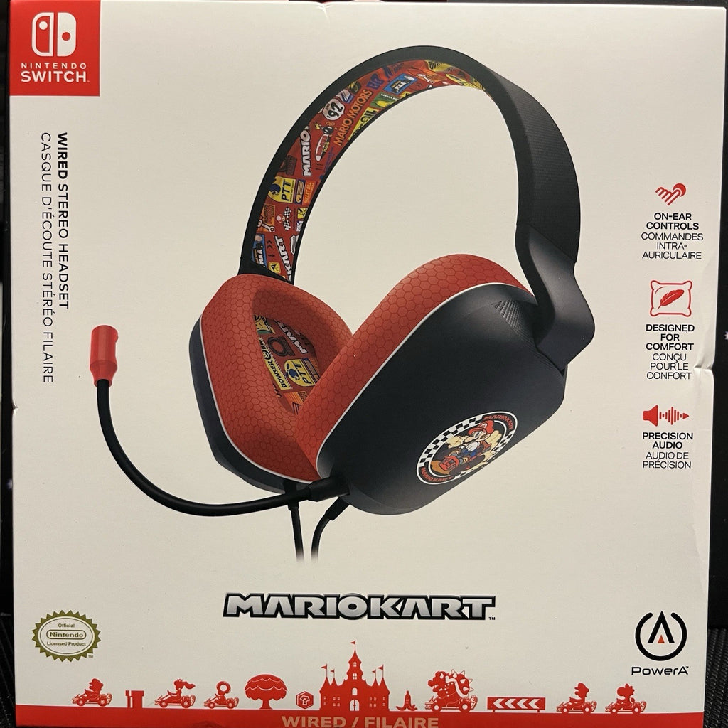 Official PowerA Nintendo Switch Mario Kart 3.5mm Wired Headset W.Mic