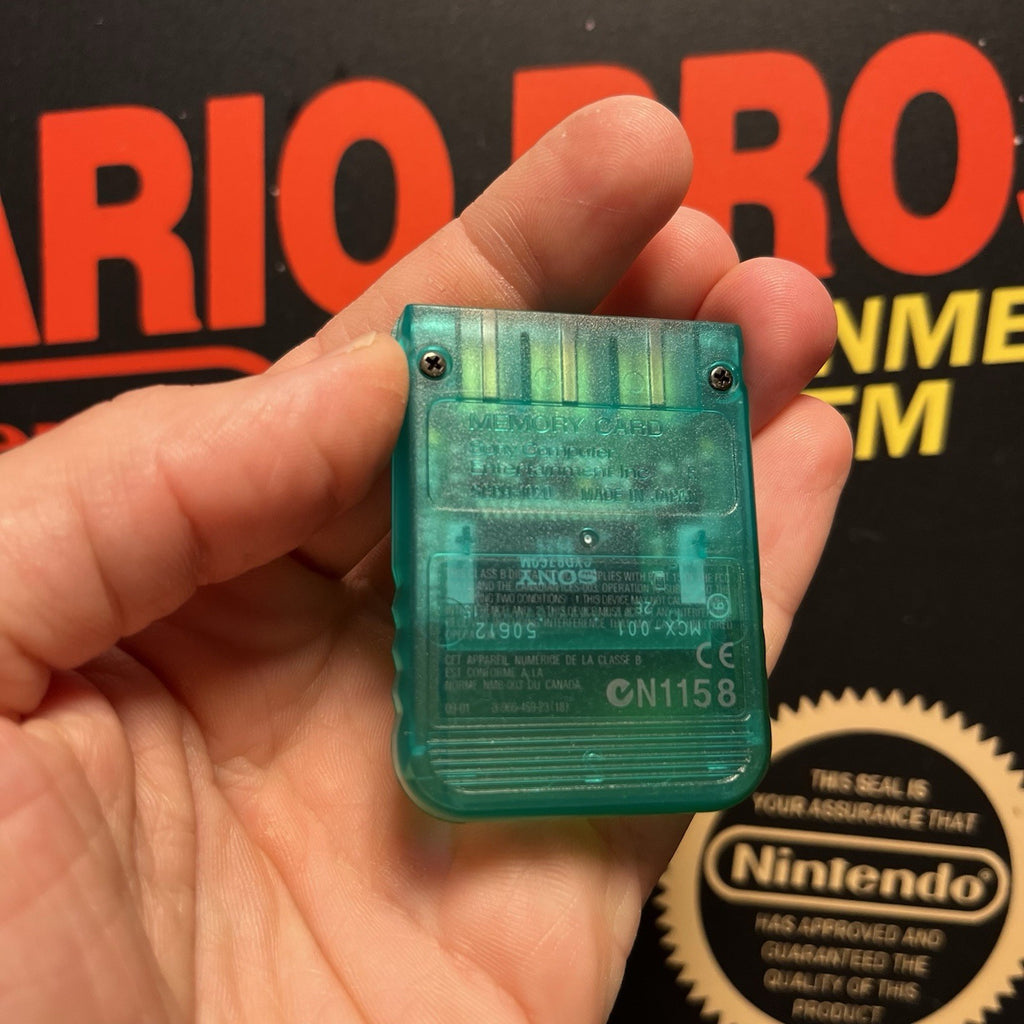 Original Playstation PS1 Memory Card Transparent Green