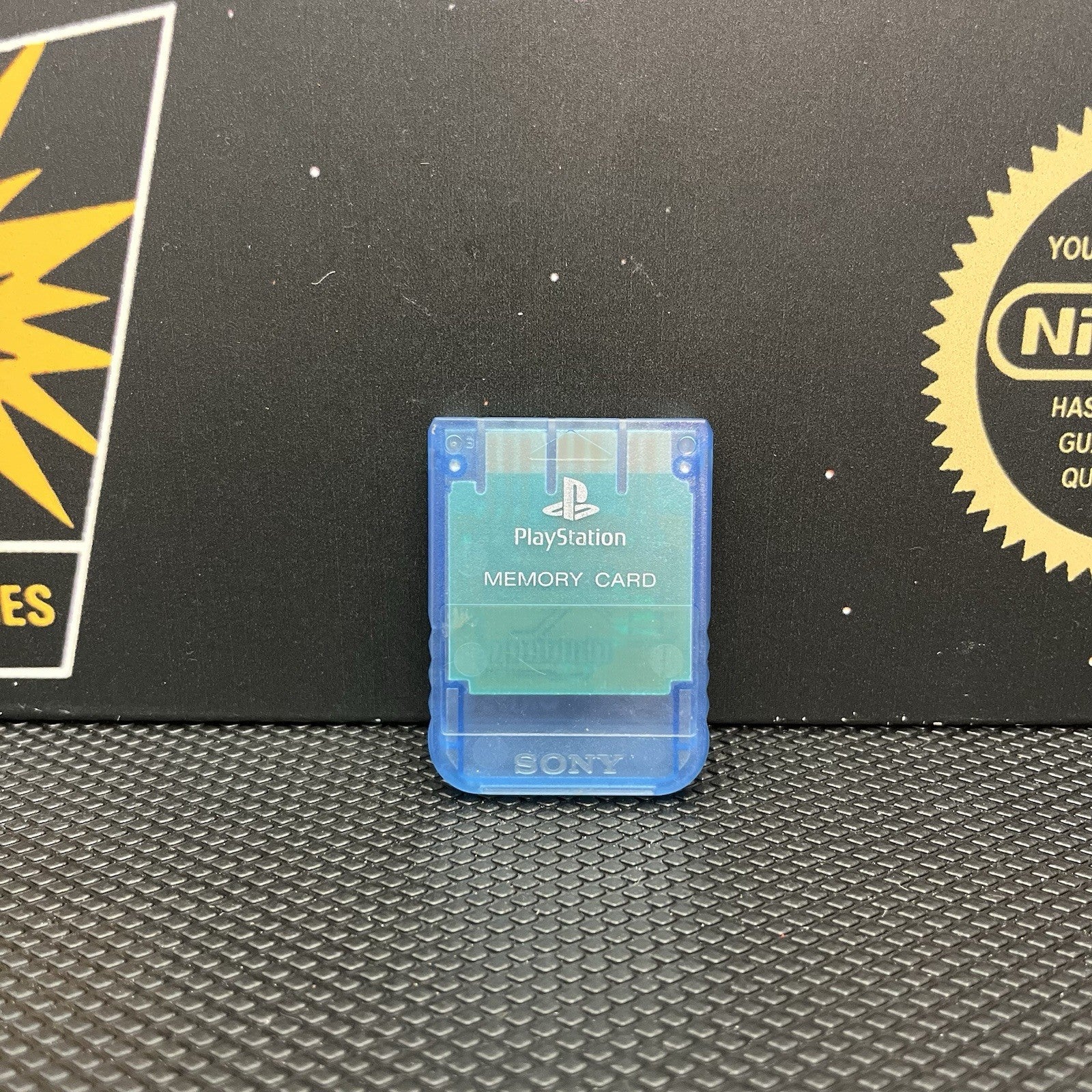 Original Playstation PS1 Memory Card Transparent Blue TESTED FREE TRACKED POST