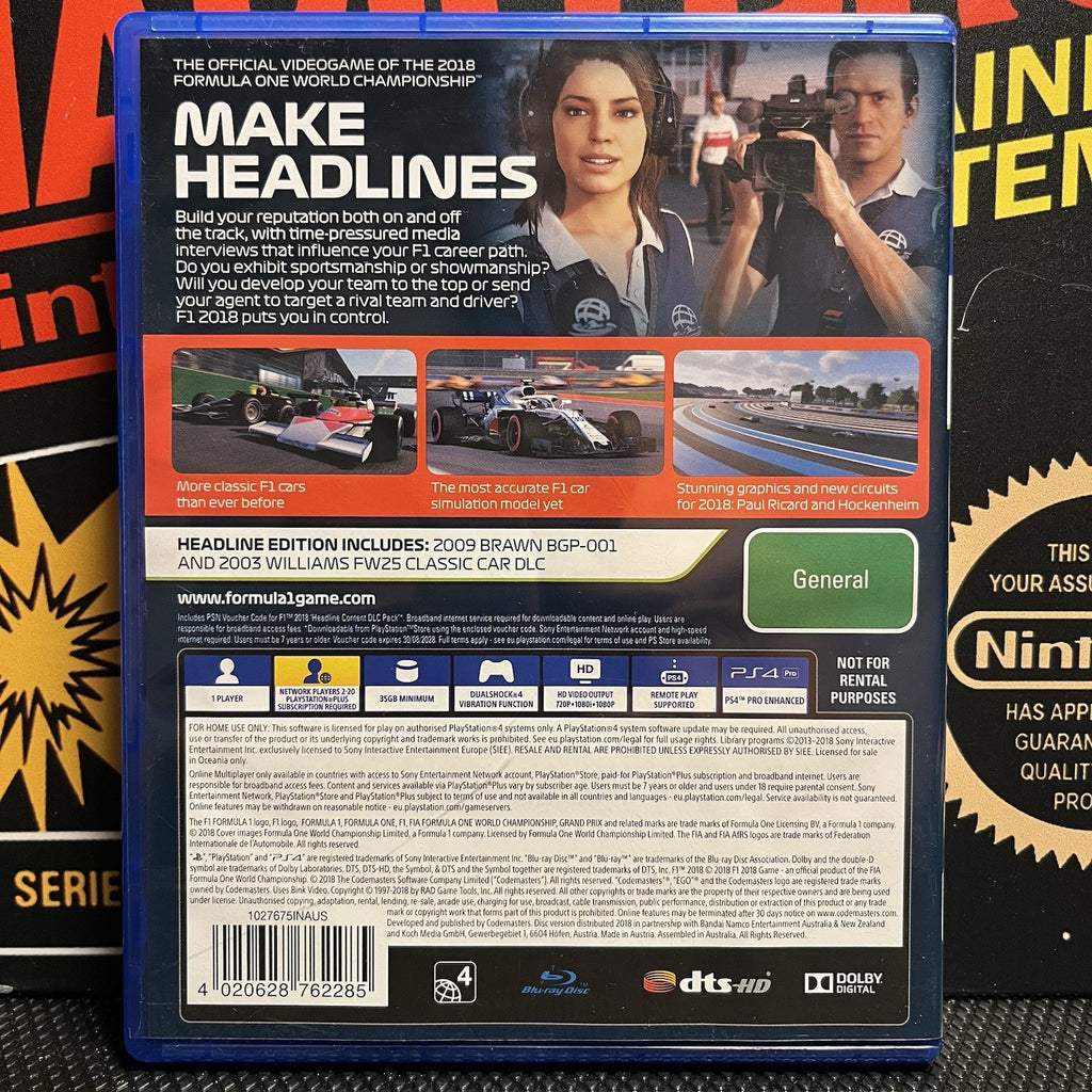 F1 2018 Headline Edition PlayStation 4