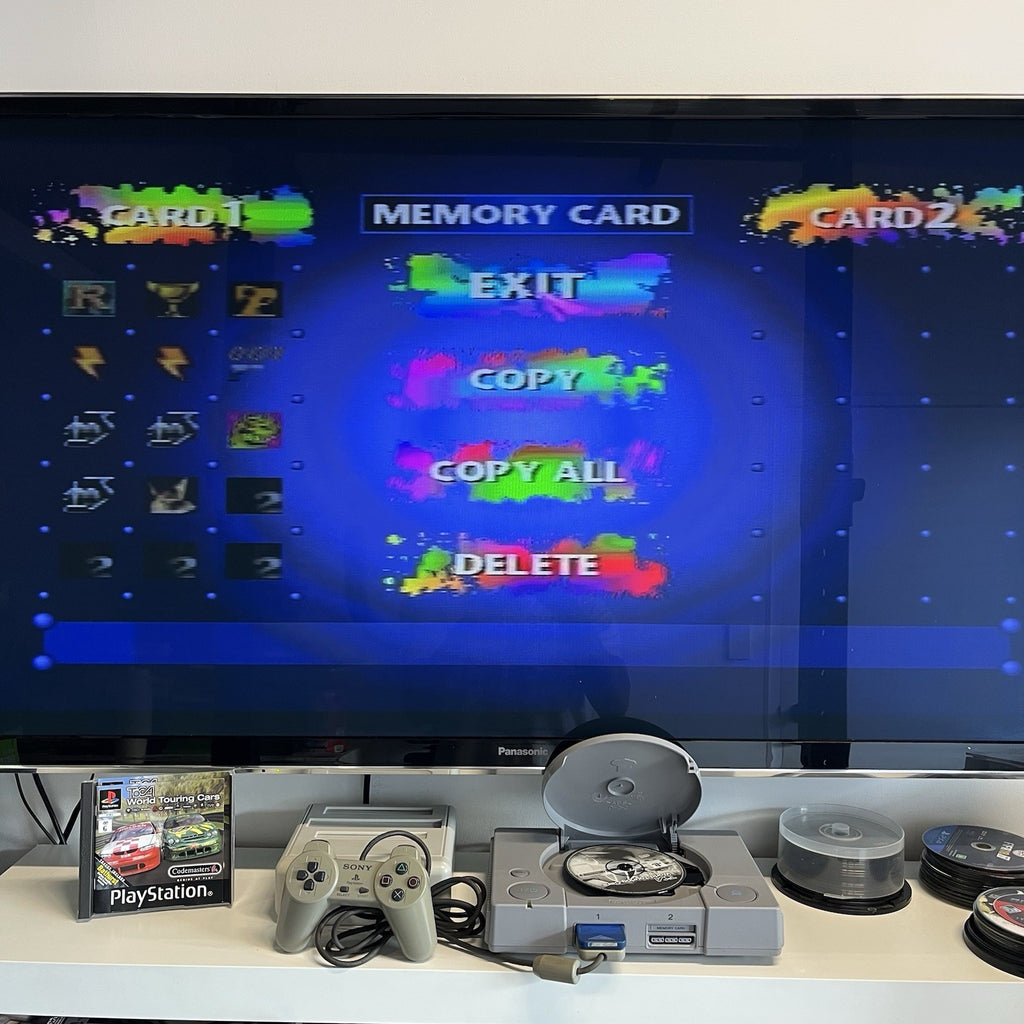 PlayStation 1 SCPH-7502 W.Controller & Game Mem Card & Leads Console