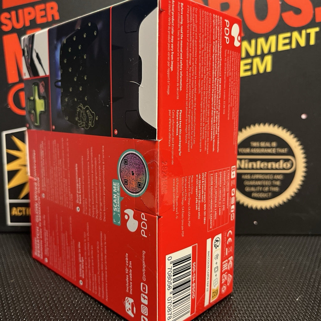 Super Mario PDP Rematch Glow Wired Controller Nintendo Switch