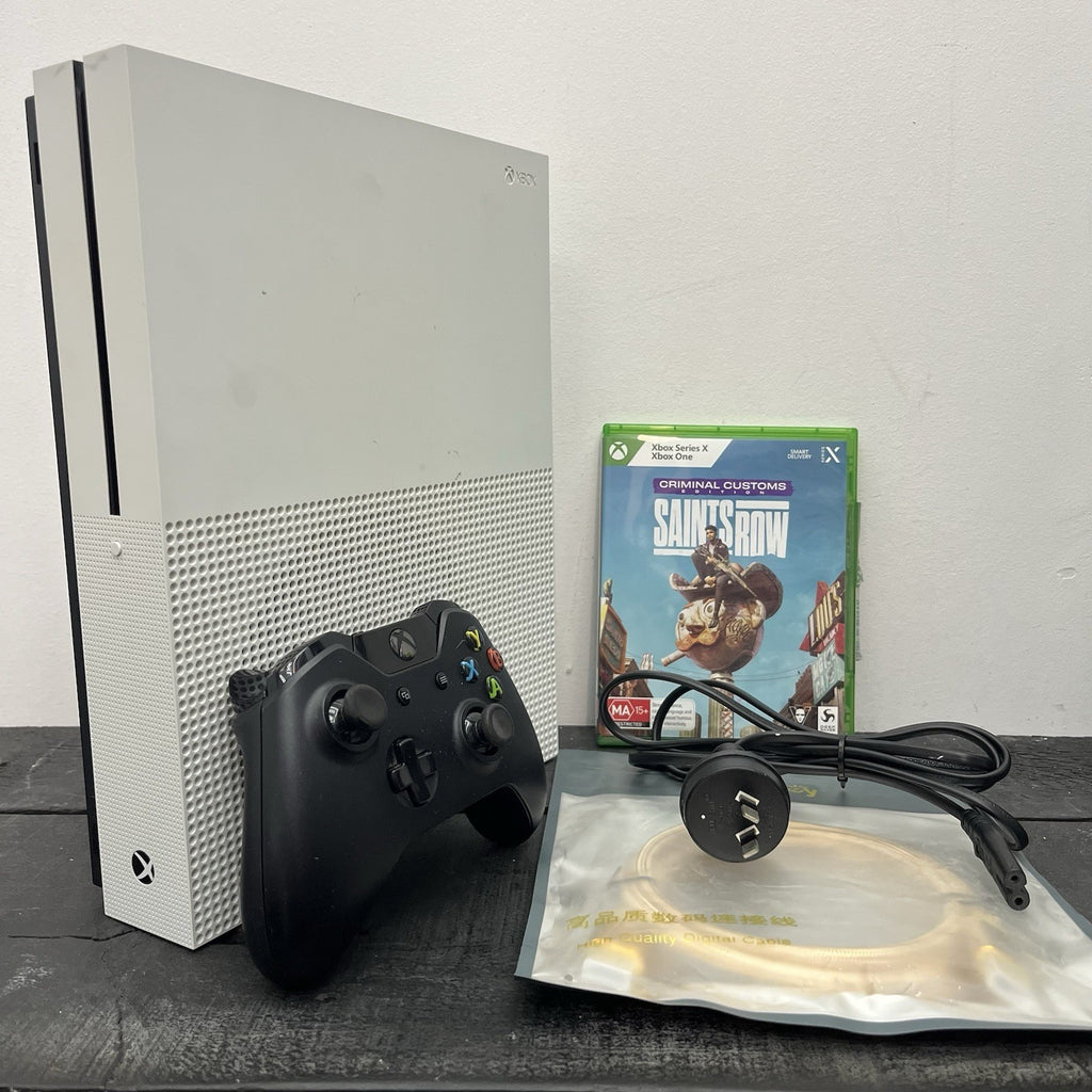 Microsoft Xbox One S 1681 W.Game Controller & Leads Console