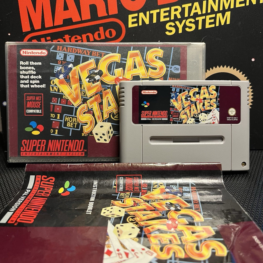 Vegas Stakes W.Manual Super Nintendo Entertainment System