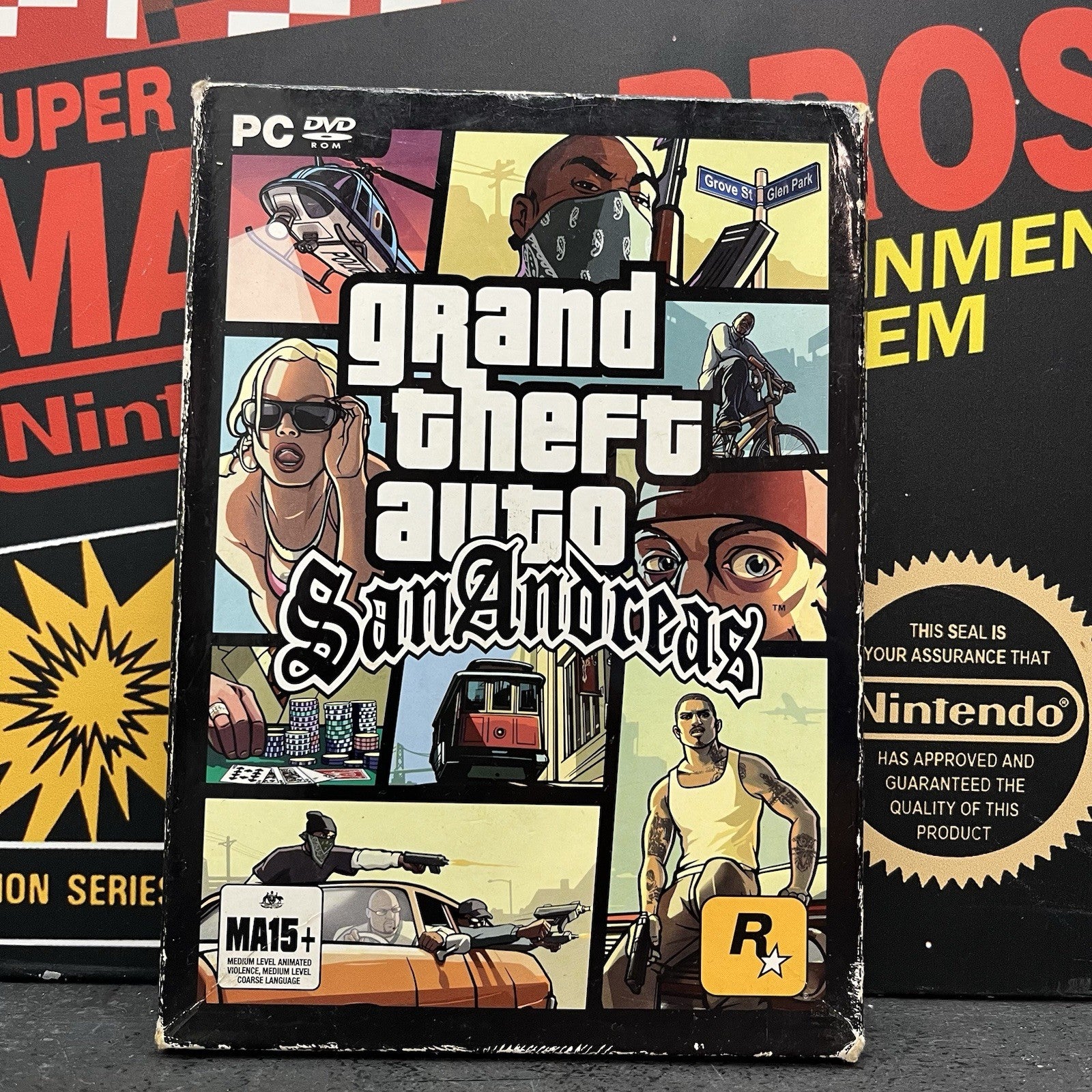 Grand Theft Auto San Andreas GTA PC W.MAP Video Game NO GAME