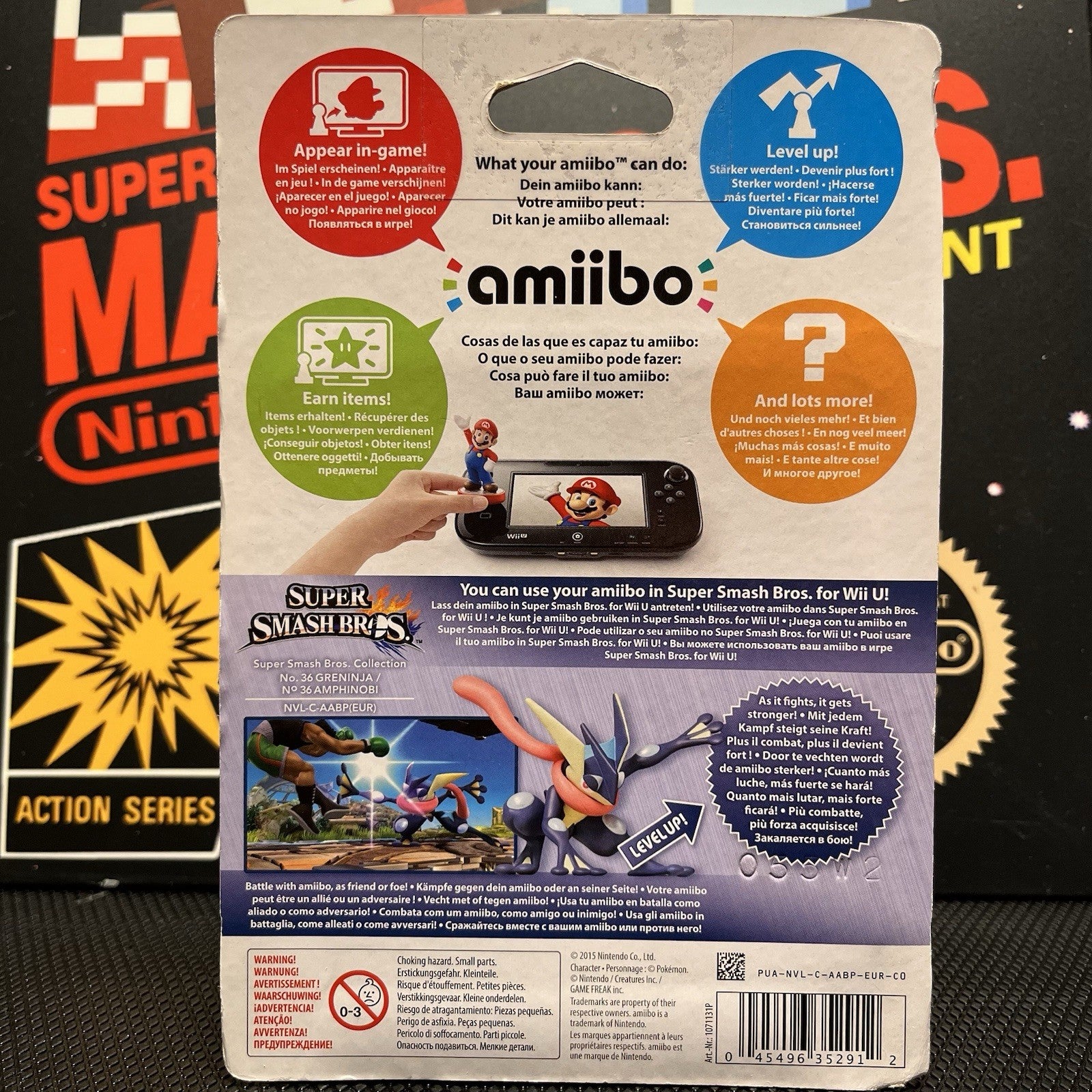 Nintendo Amiibo No.36 Greninja Super Smash Bros. Brand & New Sealed