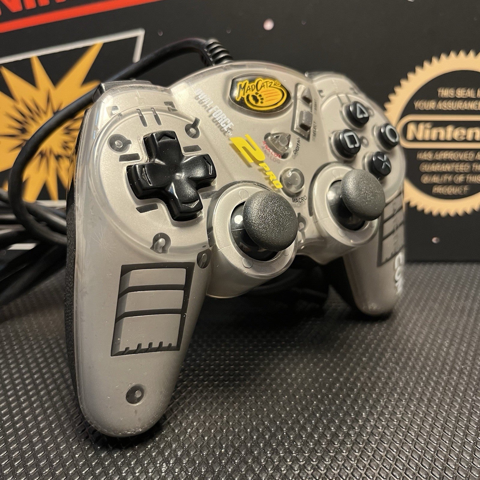 Mad Catz Dual Force 2 Pro Silver Playstation 2 PS2 MICROCON Controller