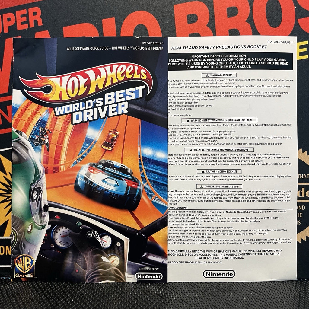 Hot Wheels World's Best Driver W.Manual Nintendo Wii U