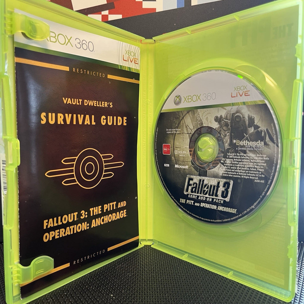 Fallout 3 W.2 Expansion Packs W.Manuals Xbox 360
