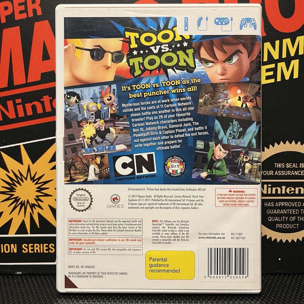 Cartoon Network Punch Time Explosion XL W.Manual Nintendo Wii Wii U