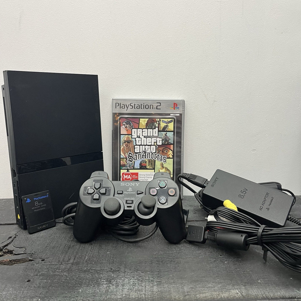 PlayStation 2 Slim W.Game Controller 8MB Card & Leads Console