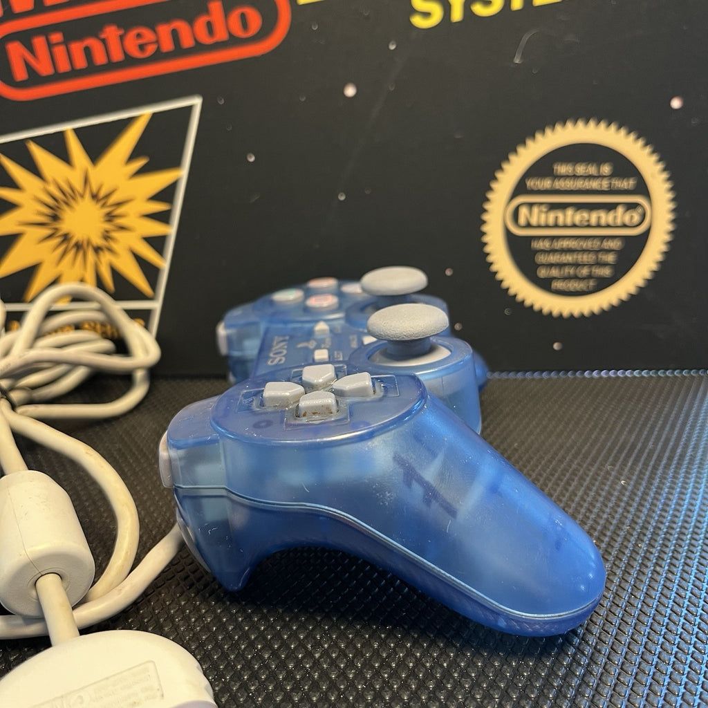 Sony PSONE PS1 Clear Transparent Blue Controller SCPH-110
