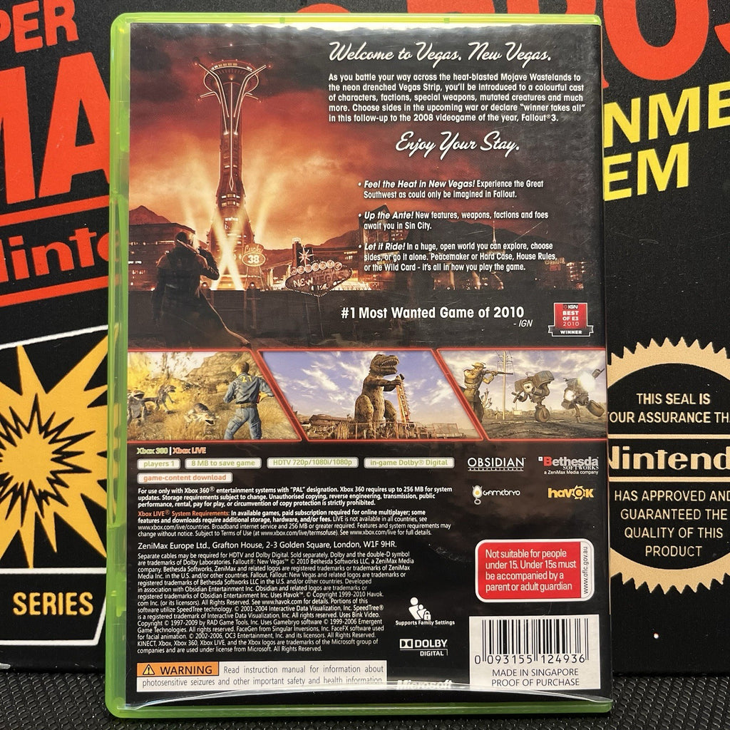 Fallout New Vegas W.Manual Microsoft Xbox 360