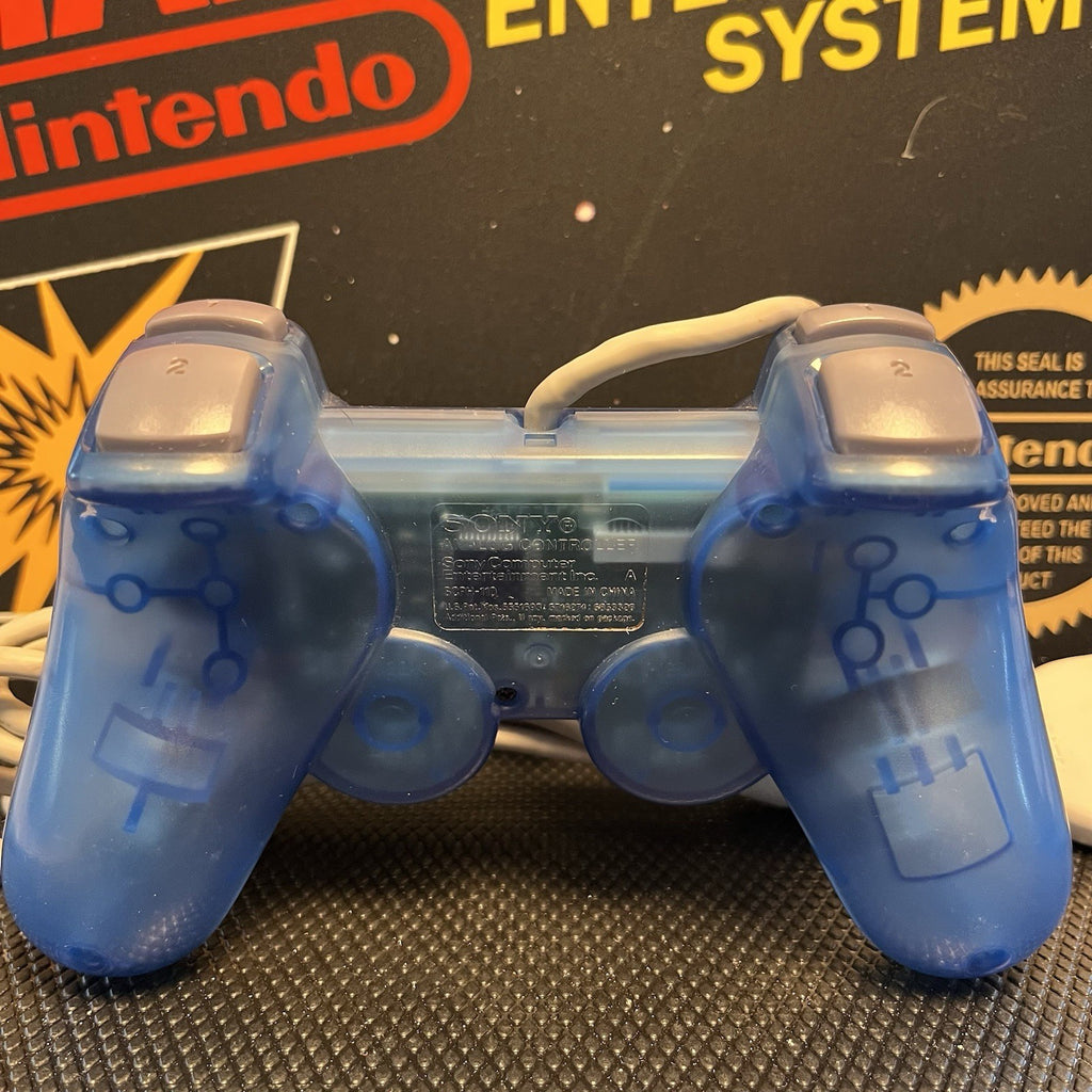 Sony PSONE PS1 Clear Transparent Blue Controller SCPH-110