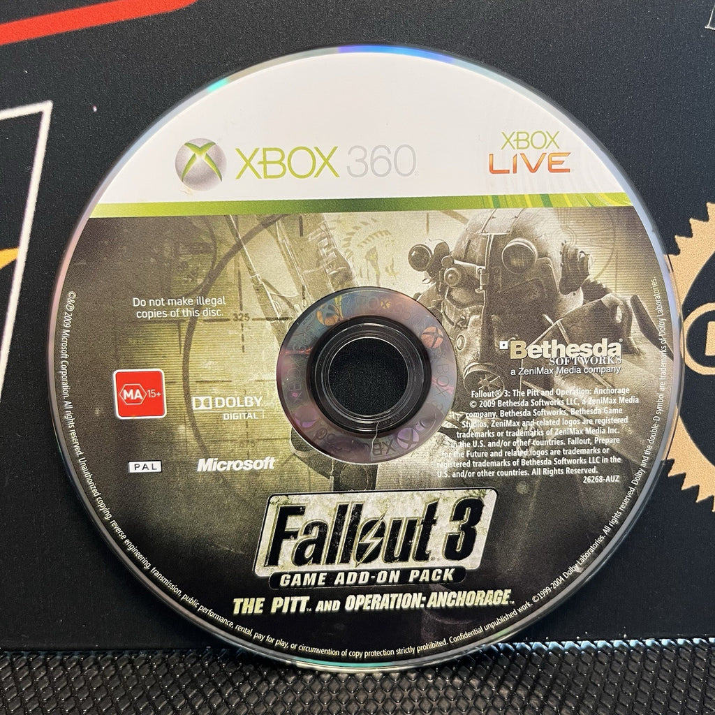 Fallout 3 W.2 Expansion Packs W.Manuals Xbox 360