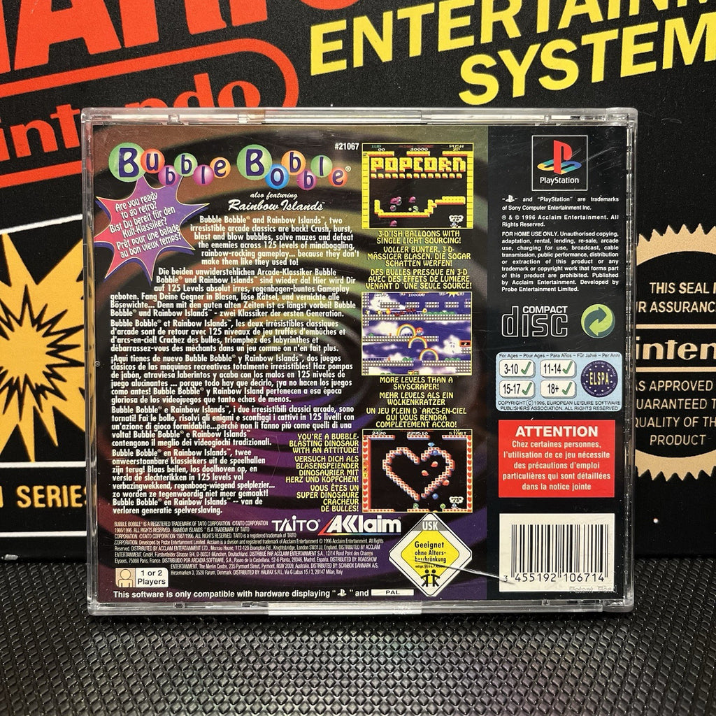 Bubble Bobble Also Featuring Rainbow Islands W.Manual PlayStation 1