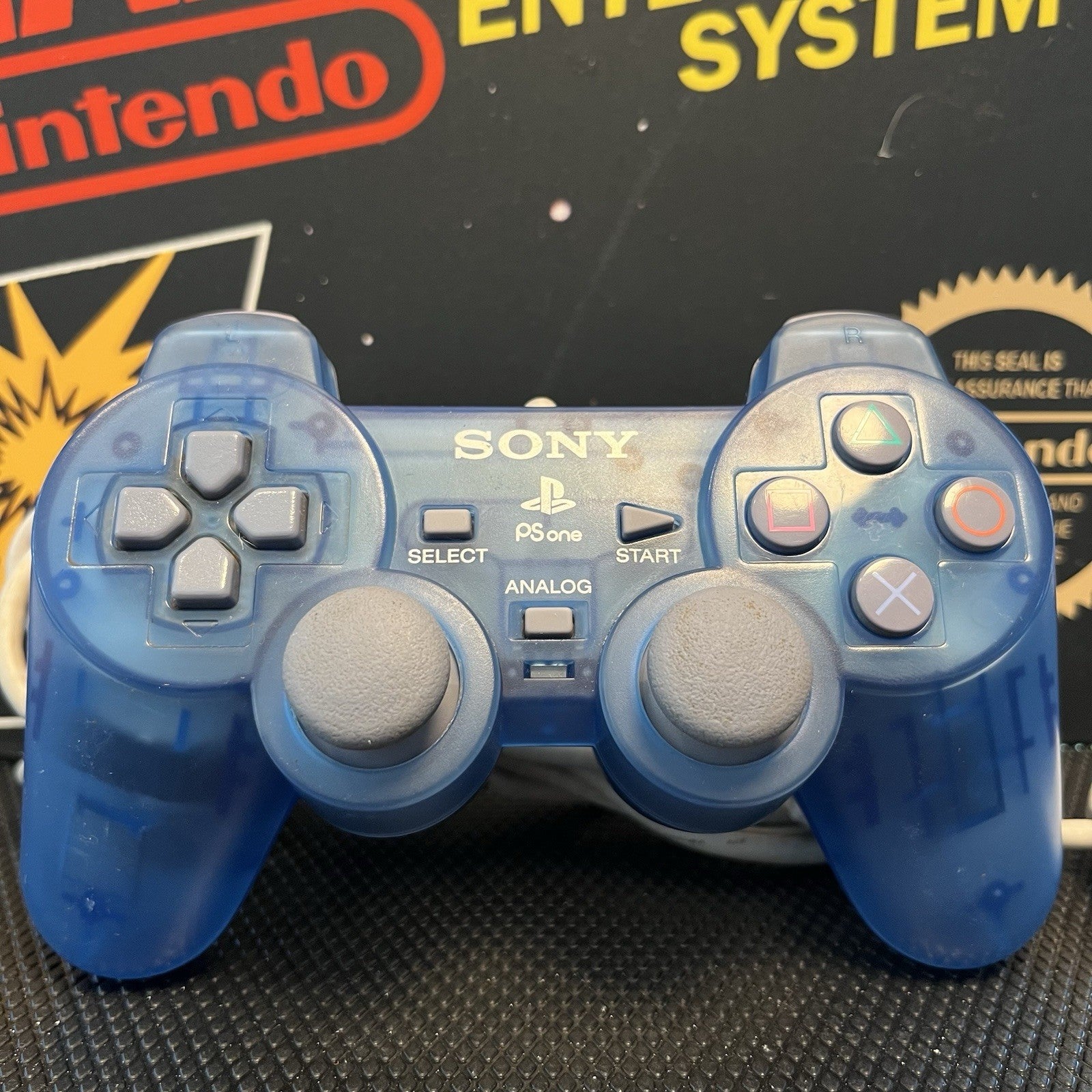 Sony PSONE PS1 Clear Transparent Blue Controller SCPH-110