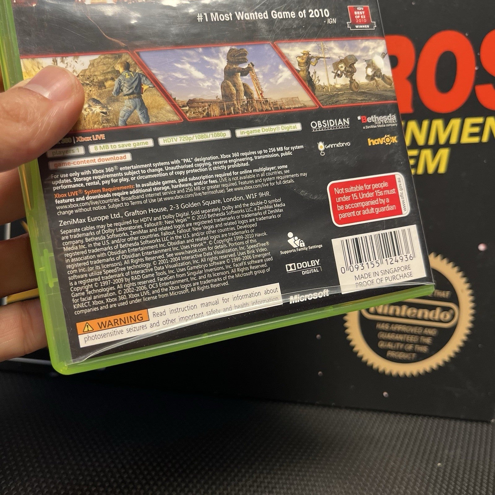 Fallout New Vegas W.Manual Microsoft Xbox 360