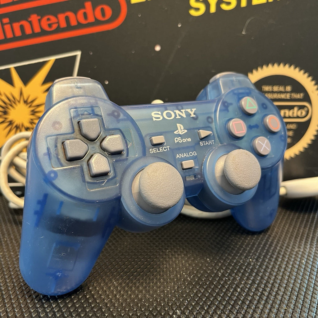 Sony PSONE PS1 Clear Transparent Blue Controller SCPH-110