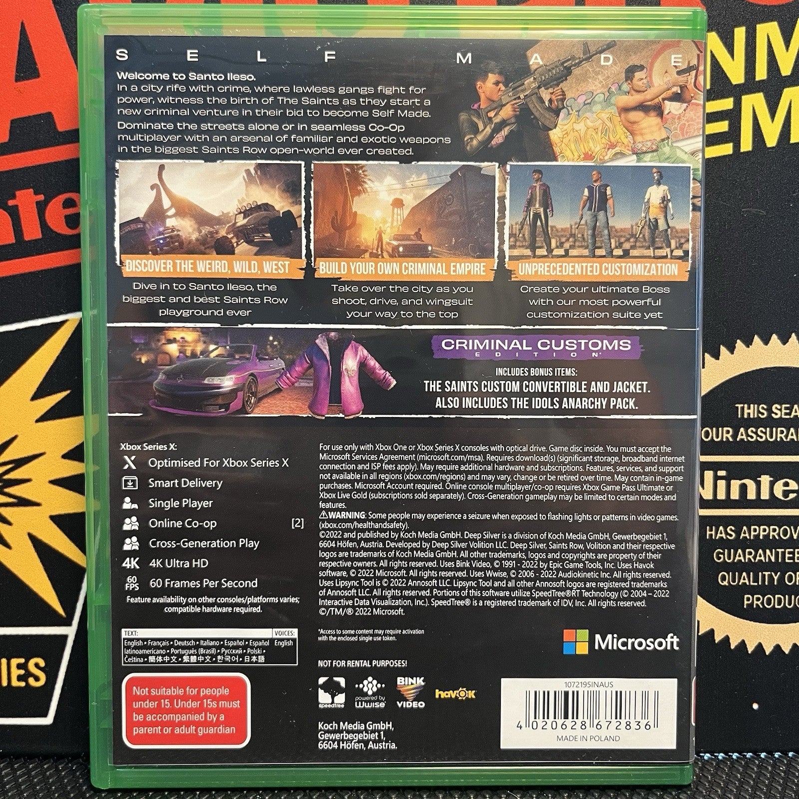 Saint Row Criminal Customs Edition W.DLC'S Xbox One Xbox Series X