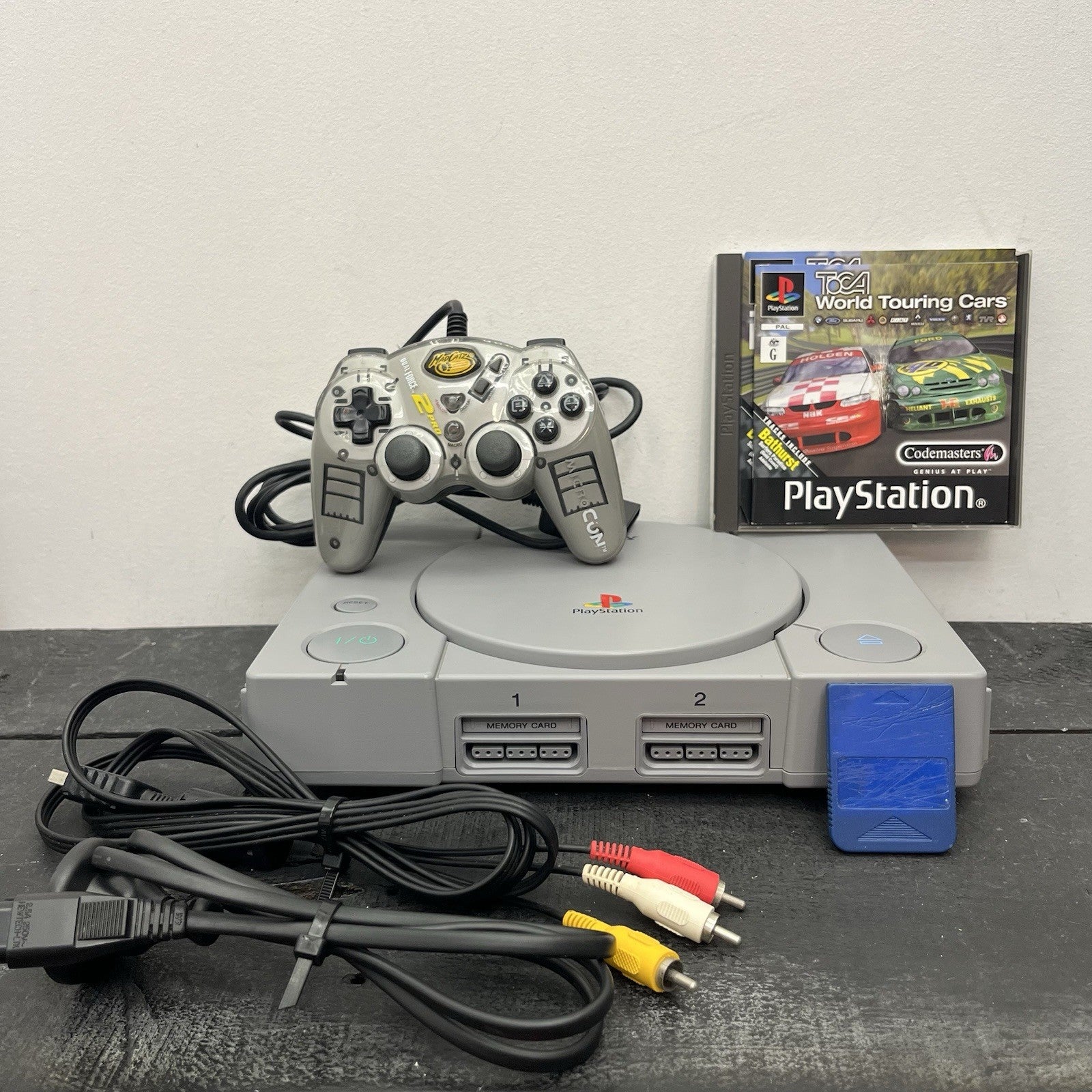 PlayStation 1 SCPH-7502 W.Controller & Game Mem Card & Leads Console