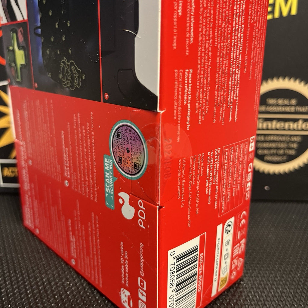 Super Mario PDP Rematch Glow Wired Controller Nintendo Switch