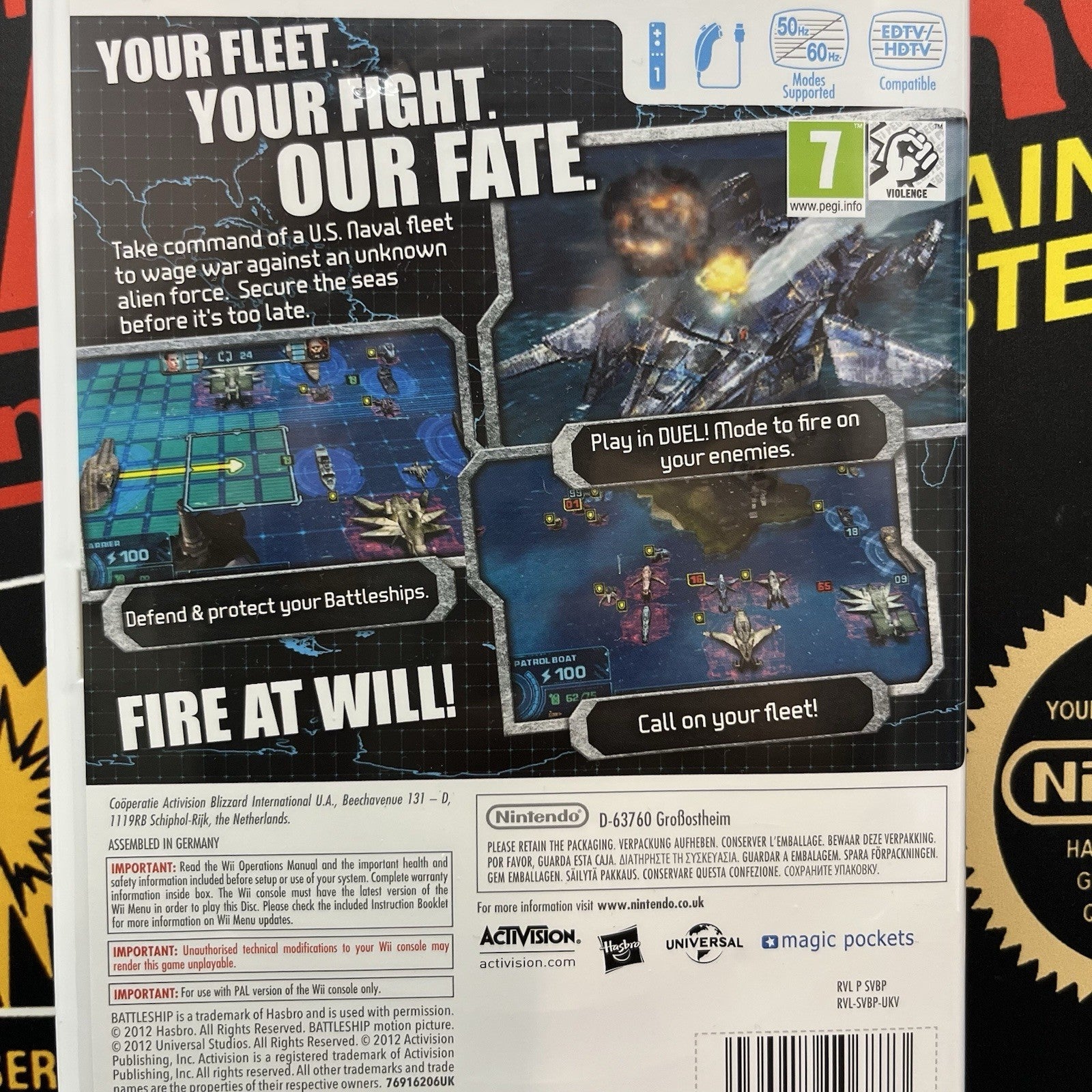 Battleship W.Manual Nintendo Wii Wii U