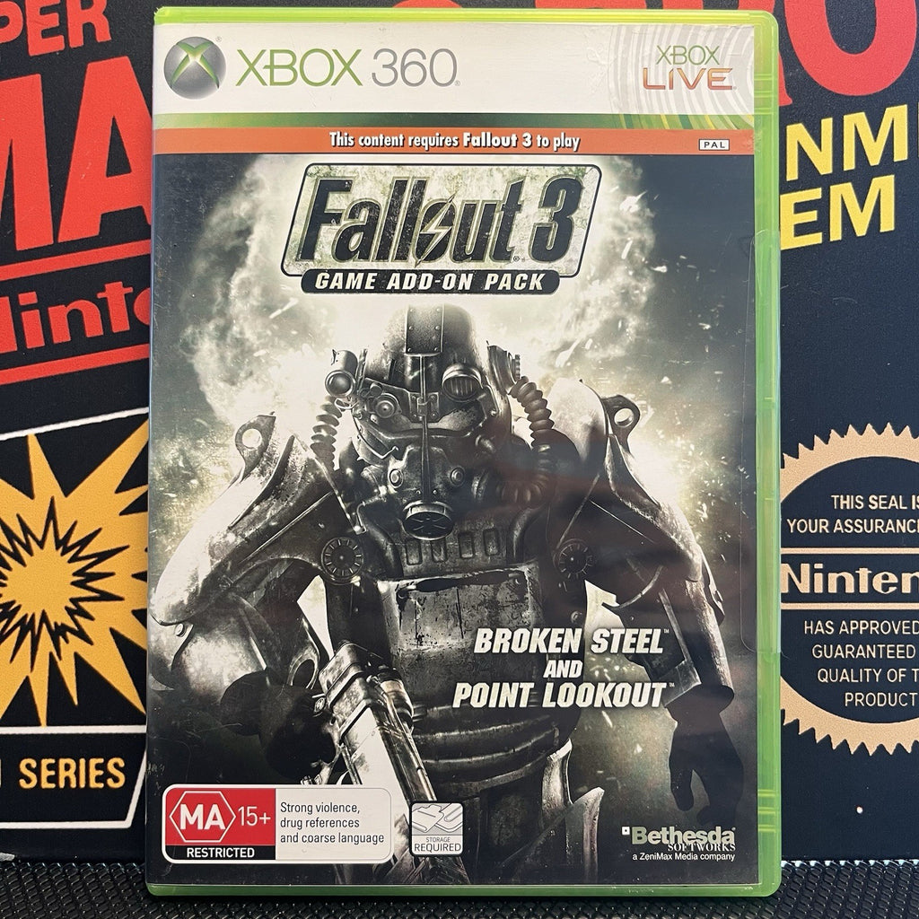 Fallout 3 W.2 Expansion Packs W.Manuals Xbox 360