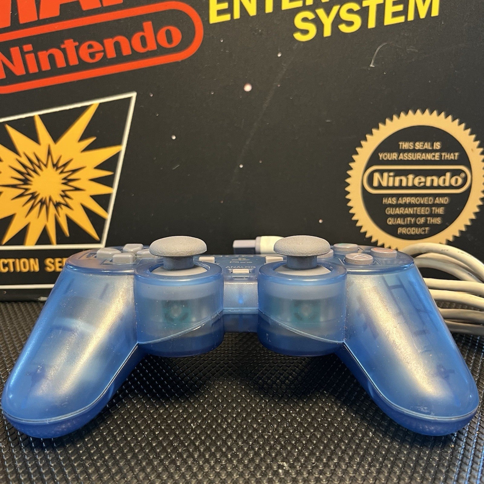 Sony PSONE PS1 Clear Transparent Blue Controller SCPH-110
