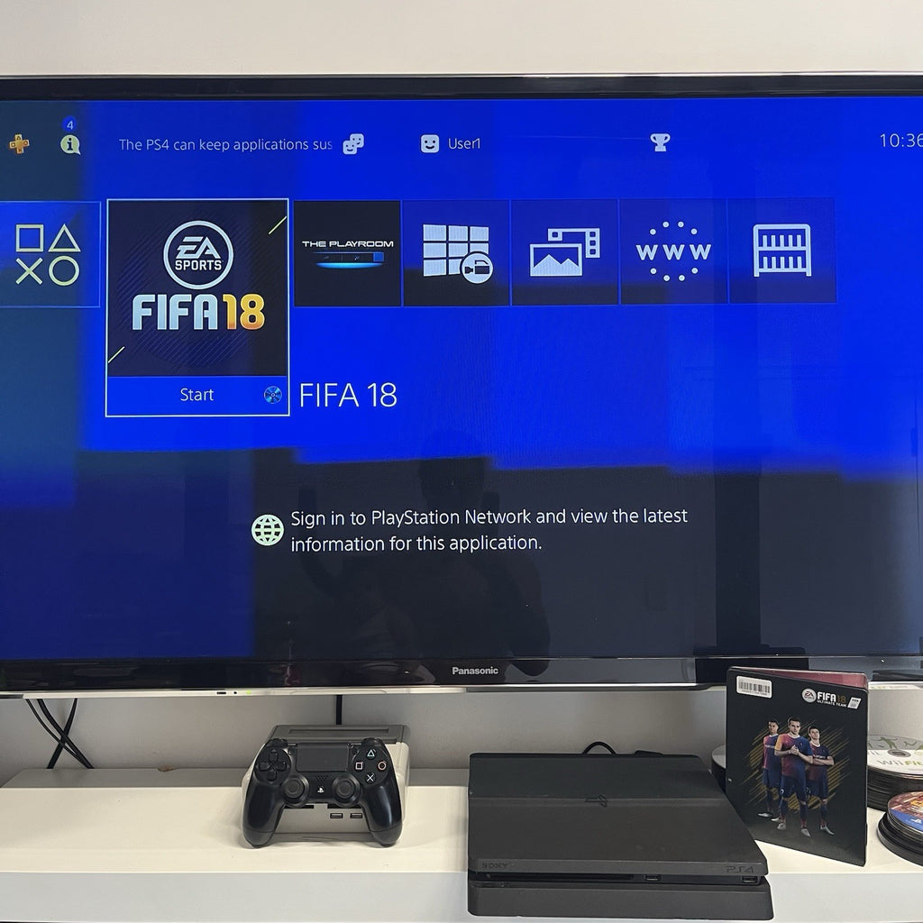 PlayStation 4 500GB Slim W.Game Controller & Leads Console
