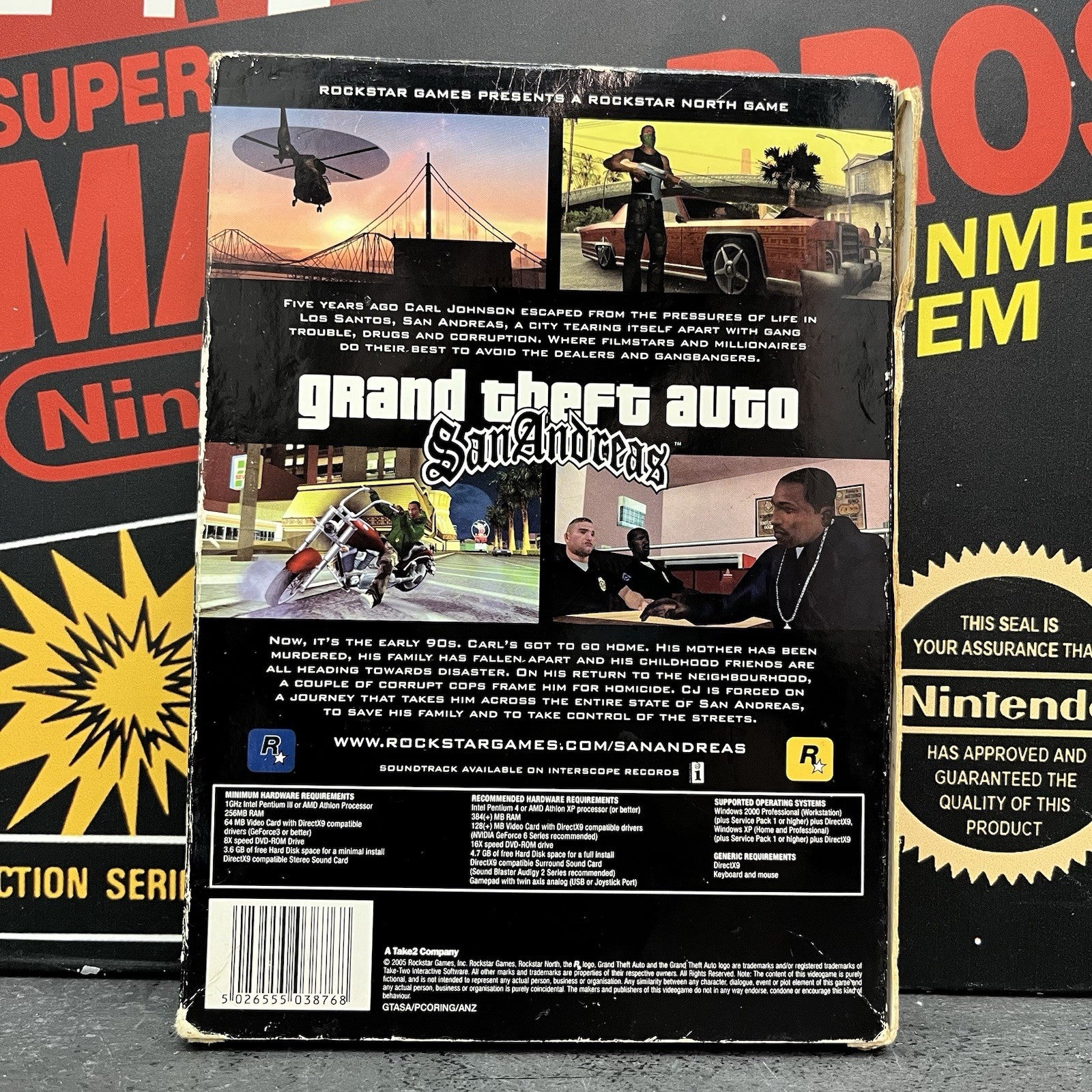 Grand Theft Auto San Andreas GTA PC W.MAP Video Game NO GAME