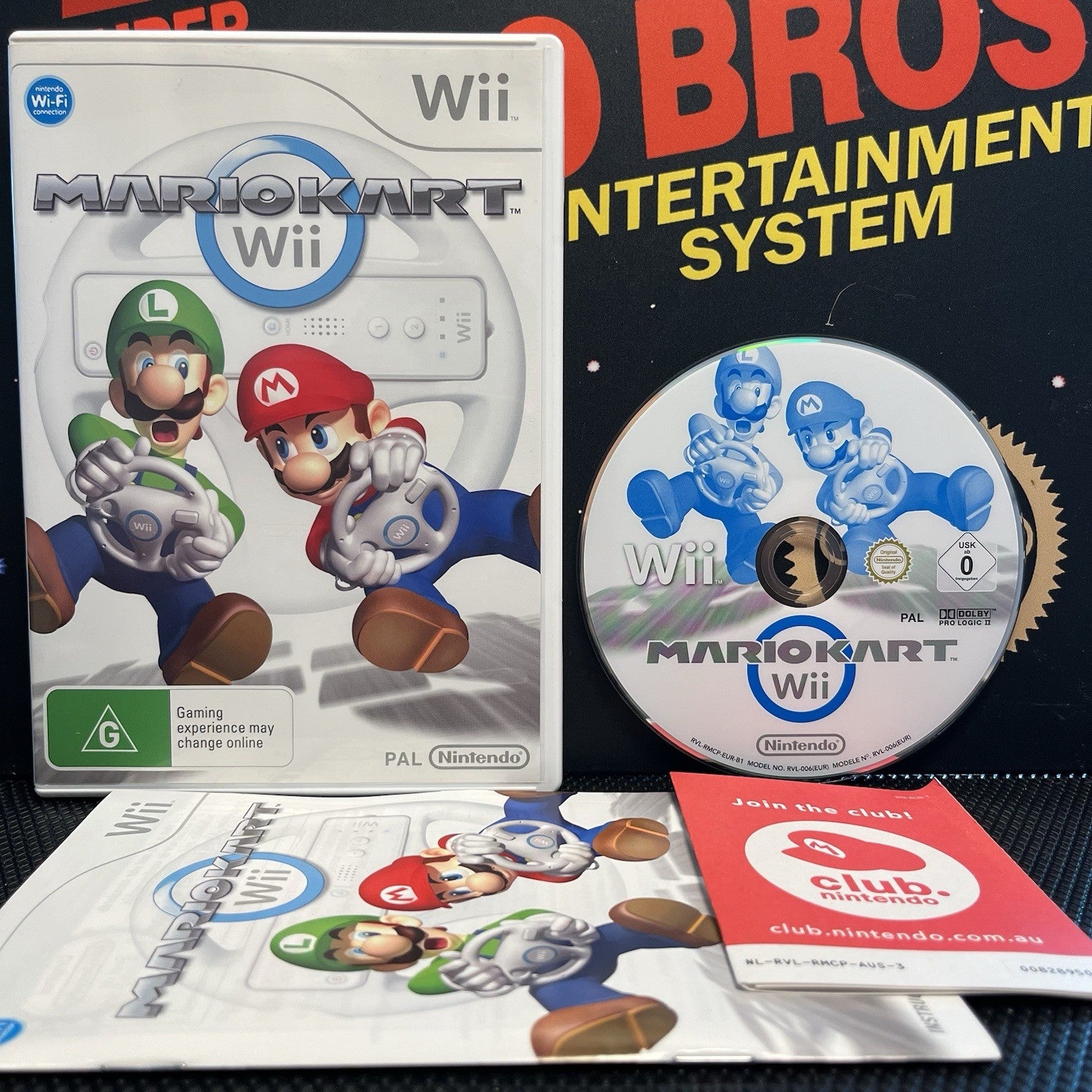 Mario Kart Wii Big Box W.Wheel & Manual Nintendo Wii
