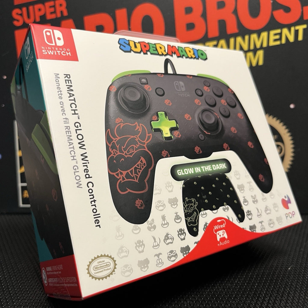 Super Mario PDP Rematch Glow Wired Controller Nintendo Switch