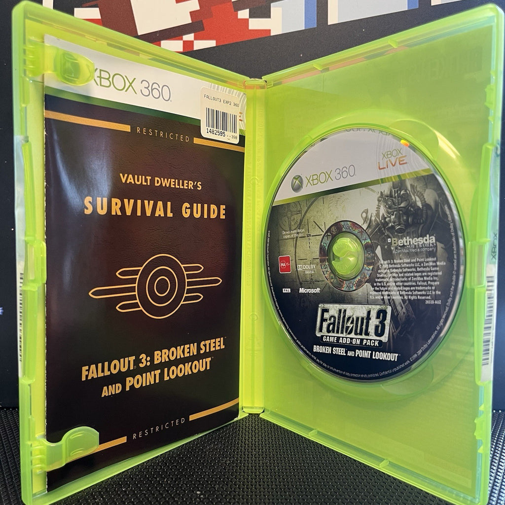 Fallout 3 W.2 Expansion Packs W.Manuals Xbox 360