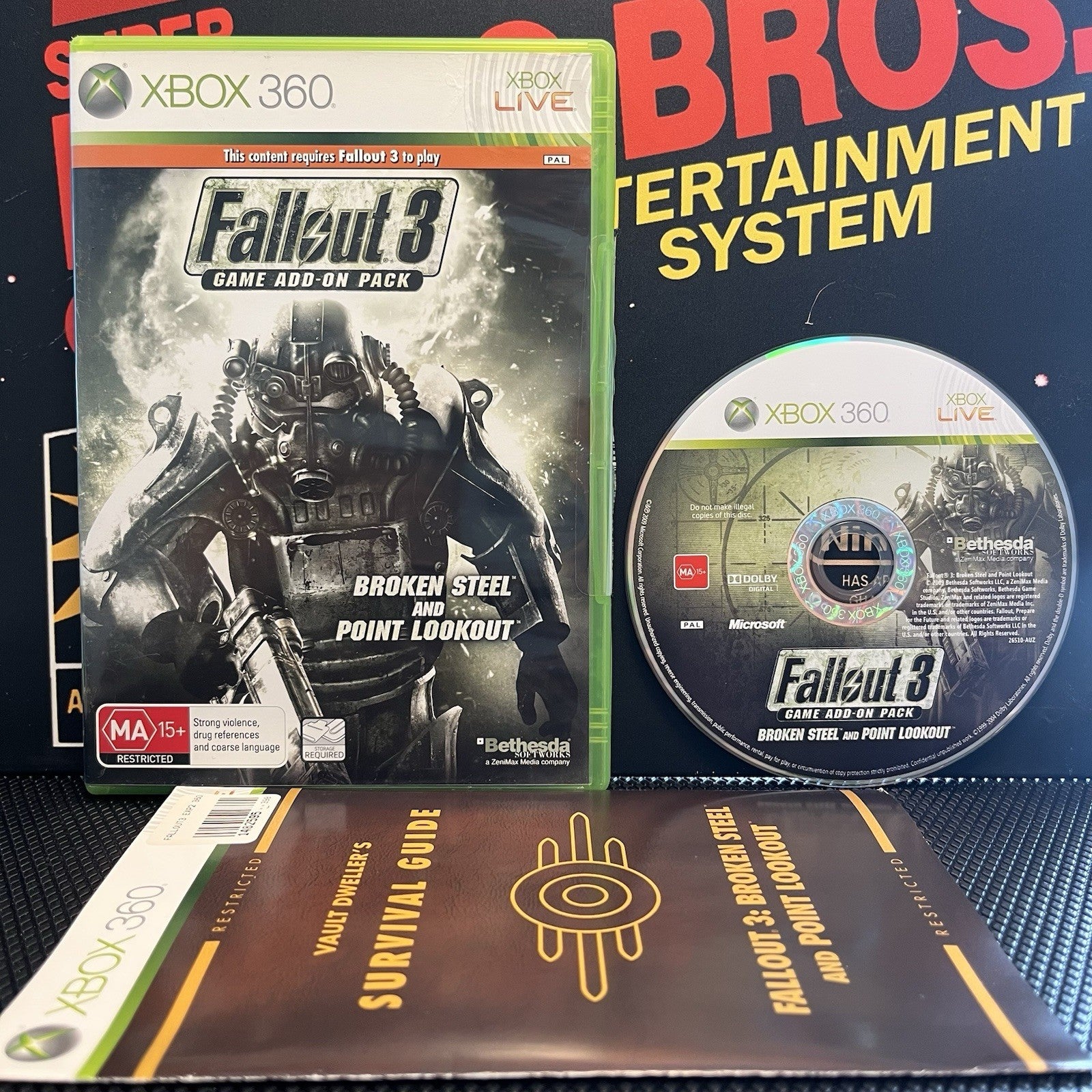 Fallout 3 W.2 Expansion Packs W.Manuals Xbox 360