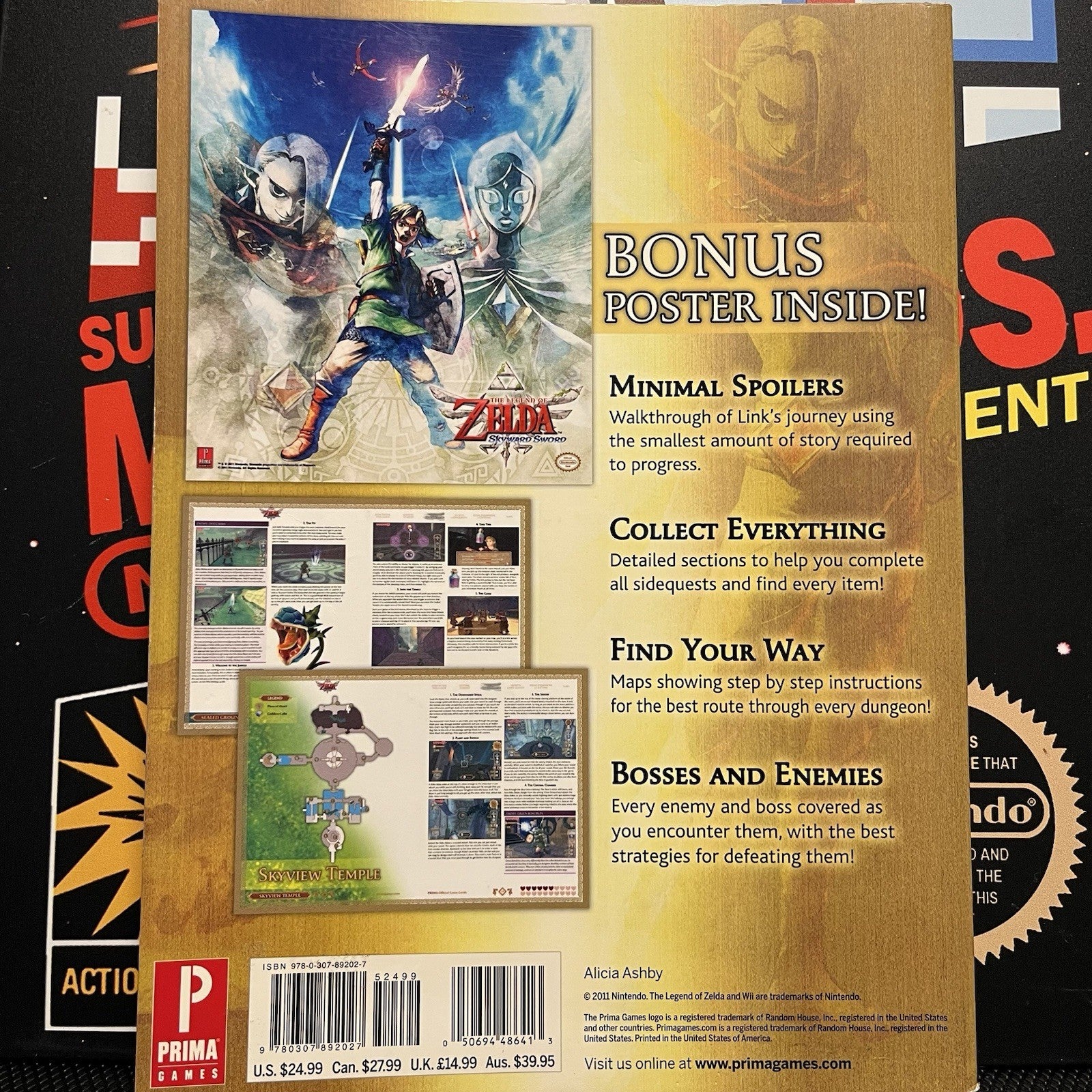 The Legend Of Zelda Skyward Sword Premiere Edition Guide W.Poster