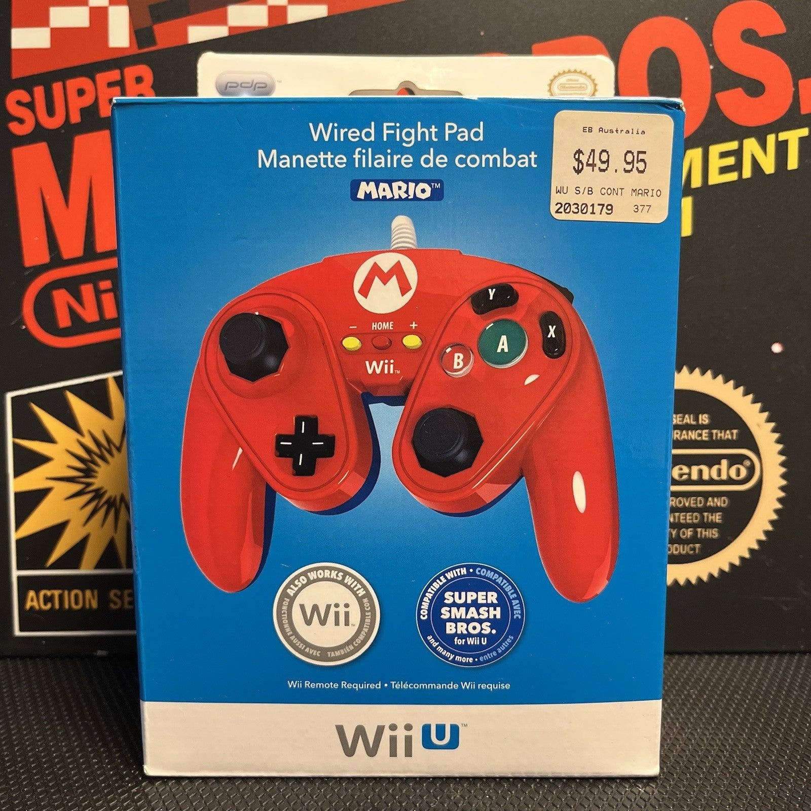Brand New Sealed Nintendo Wii U Mario Wired Fight Pad