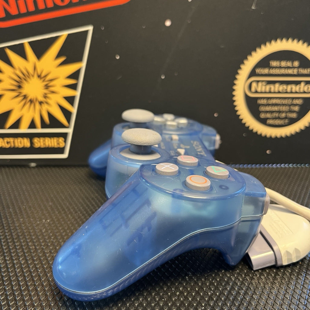 Sony PSONE PS1 Clear Transparent Blue Controller SCPH-110