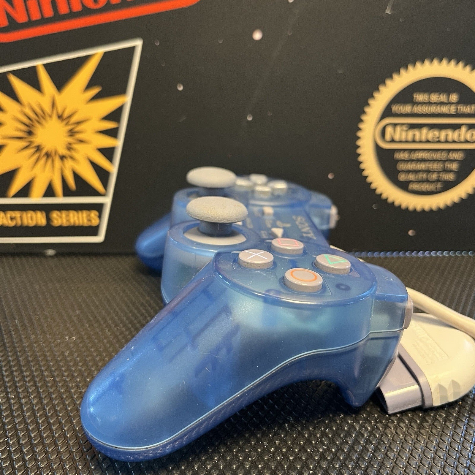 Sony PSONE PS1 Clear Transparent Blue Controller SCPH-110