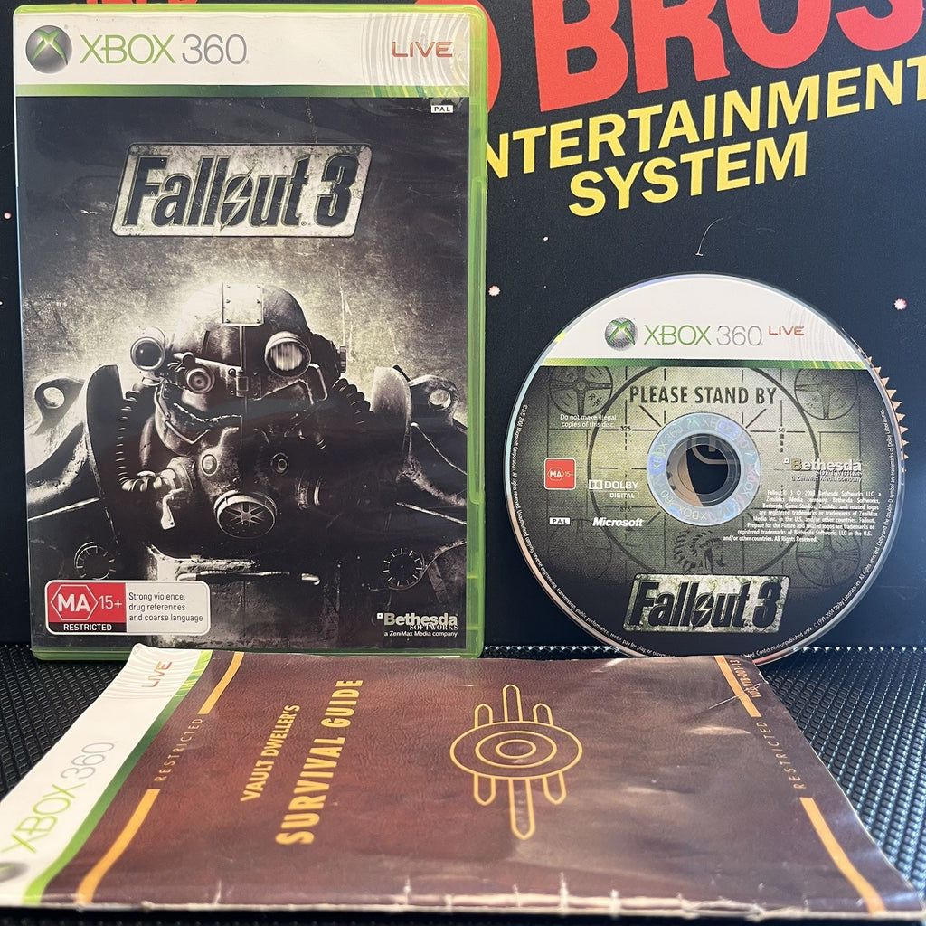Fallout 3 W.2 Expansion Packs W.Manuals Xbox 360