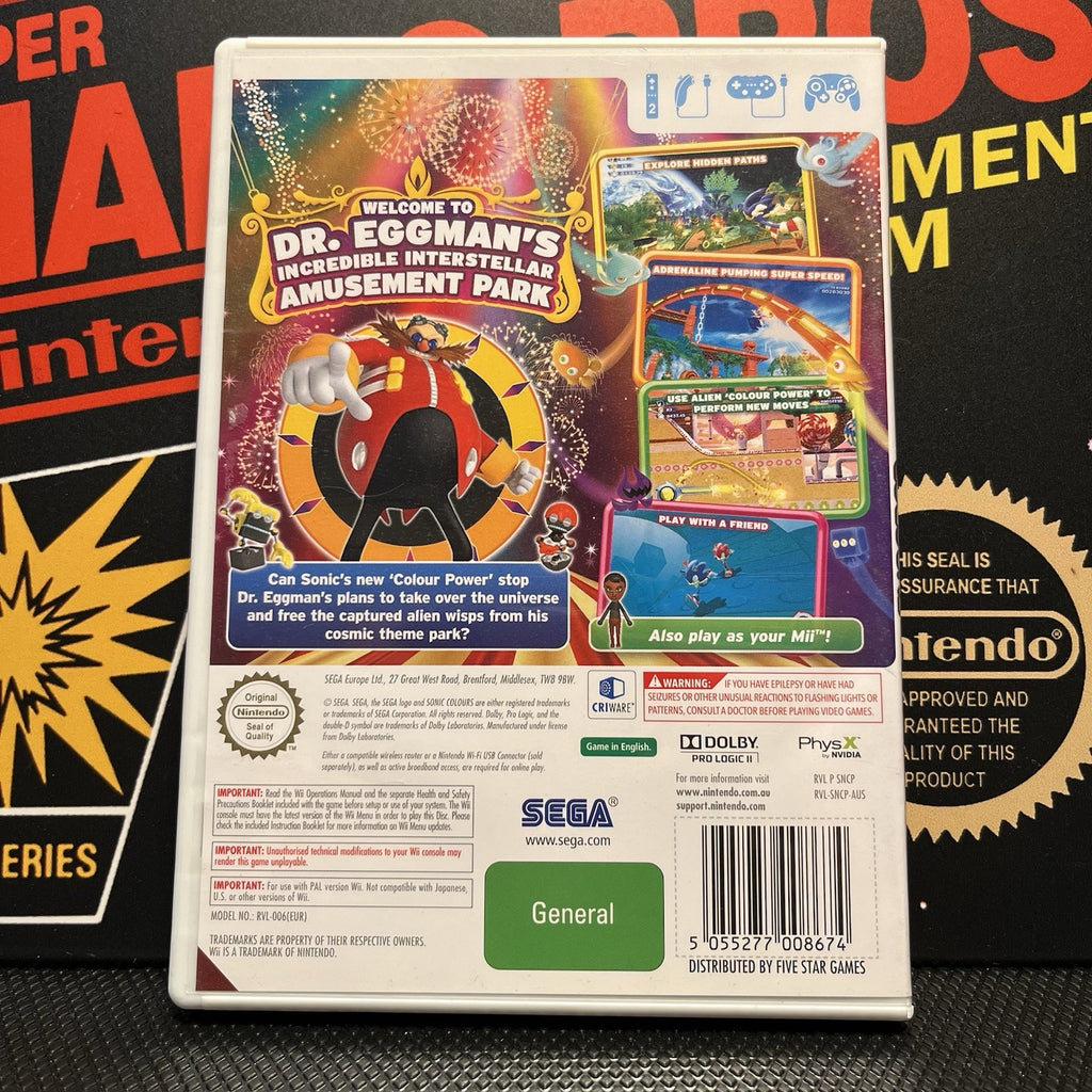 Sonic Colours W.Manual Nintendo Wii