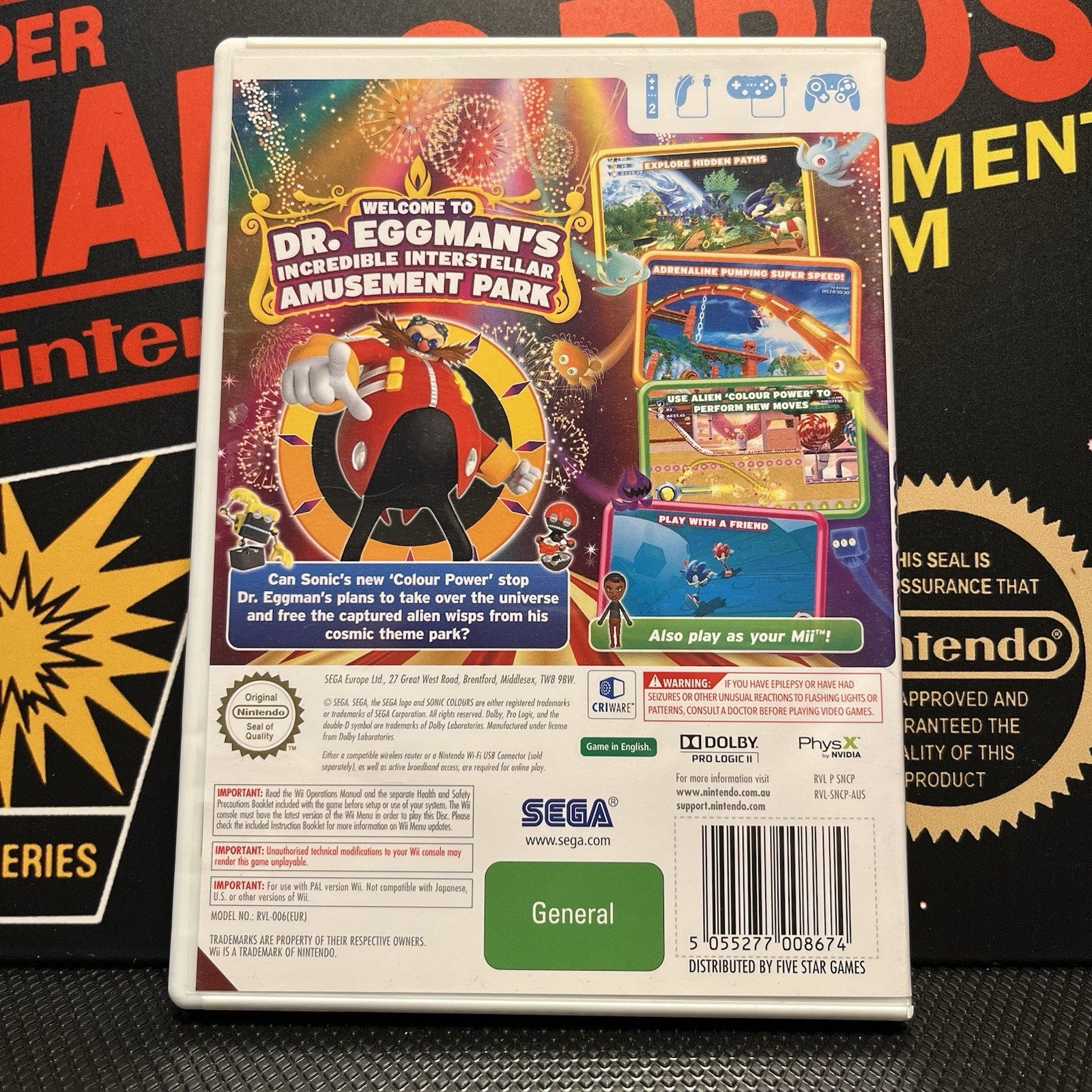 Sonic Colours W.Manual Nintendo Wii