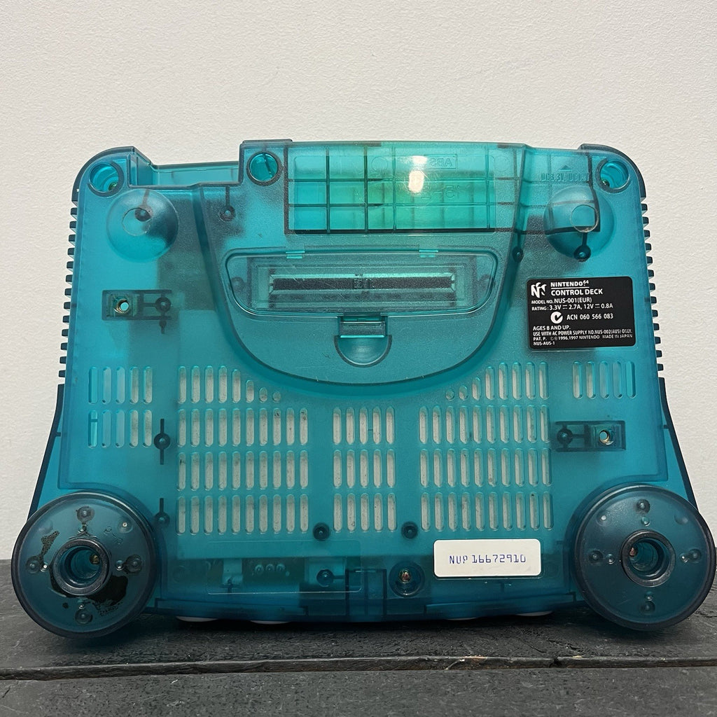 Nintendo 64 Funtastic Ice Blue Console With Matching Controller Game & Leads