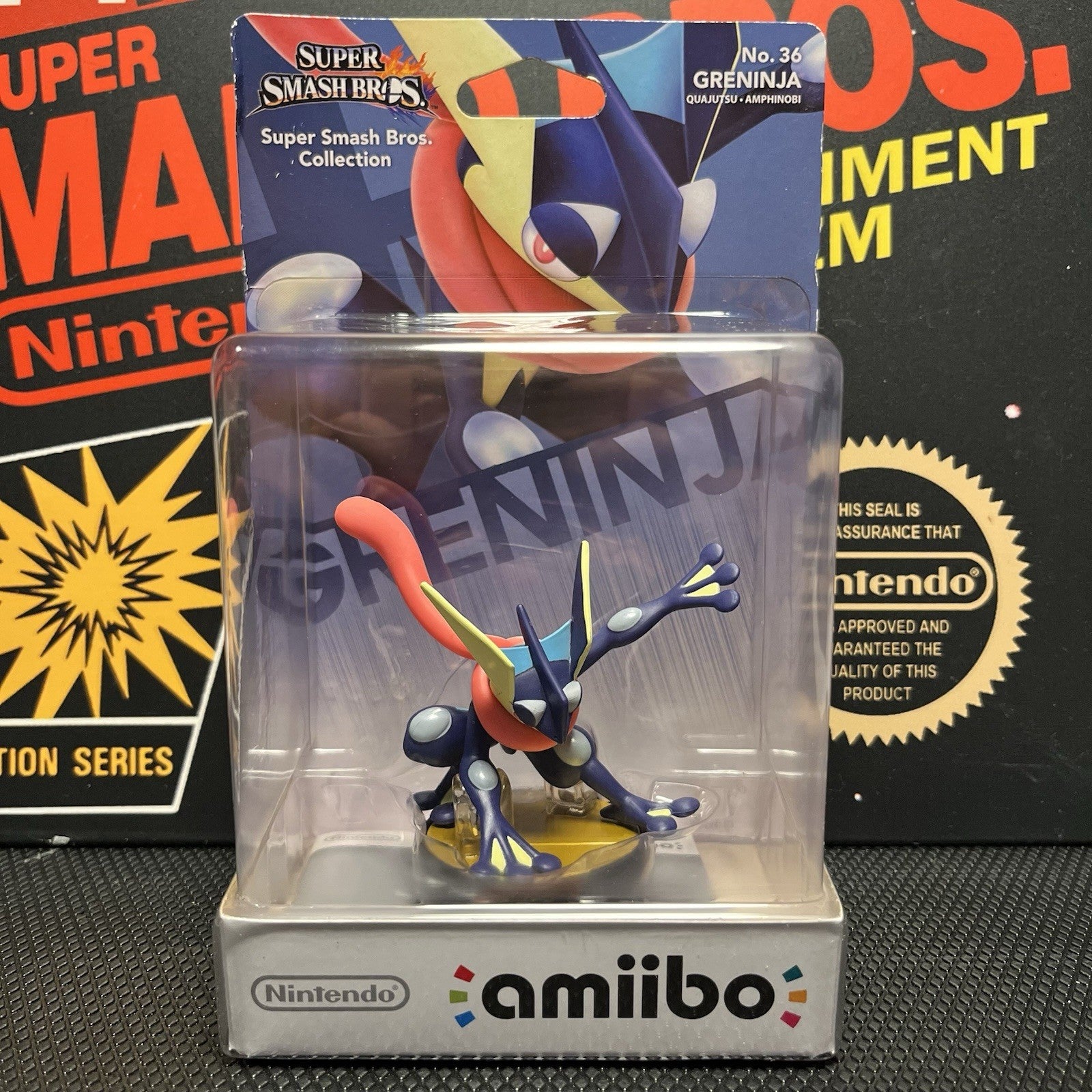 Nintendo Amiibo No.36 Greninja Super Smash Bros. Brand & New Sealed
