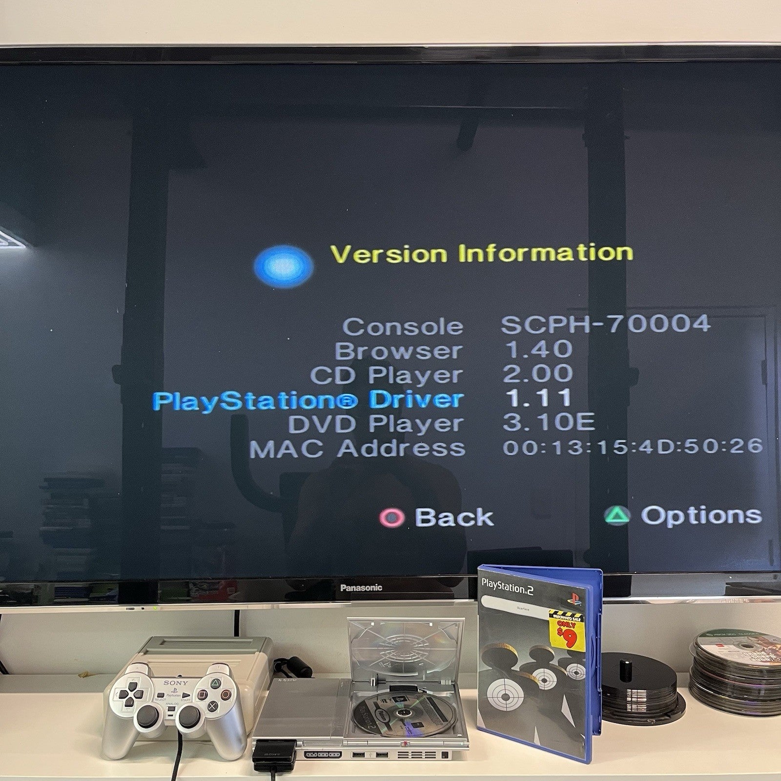 PlayStation 2 Slim Silver W.Game Controller 8MB Card & Leads Console