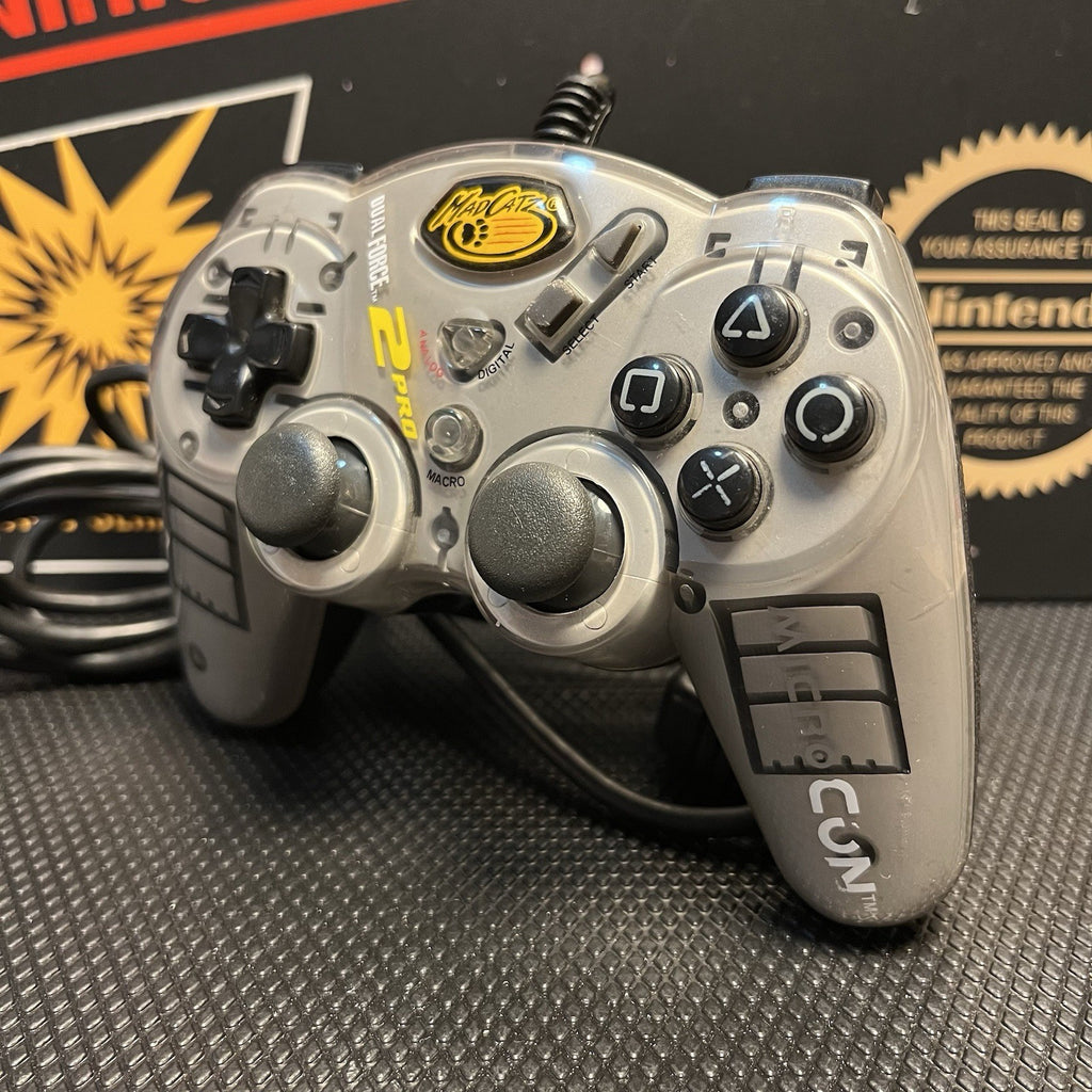 Mad Catz Dual Force 2 Pro Silver Playstation 2 PS2 MICROCON Controller