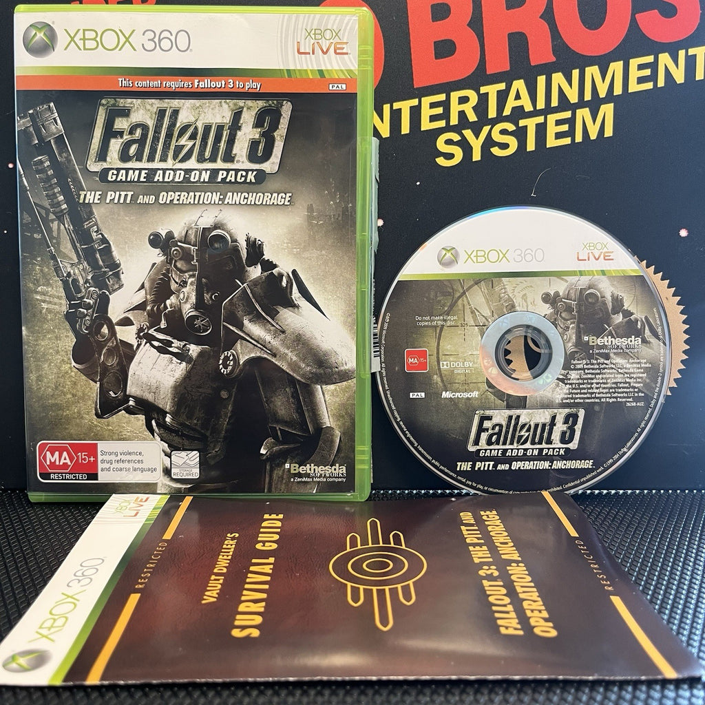 Fallout 3 W.2 Expansion Packs W.Manuals Xbox 360