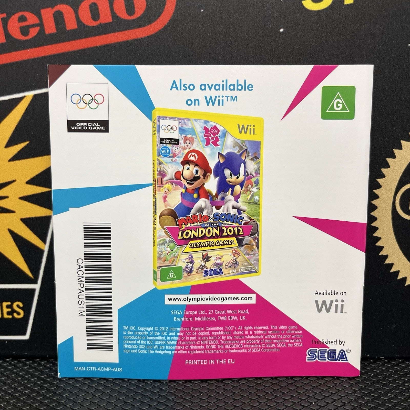 Mario & Sonic At The London 2012 Olympic Games with the Manual Nintendo 3DS