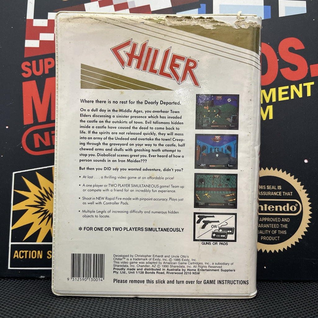Chiller Nintendo Entertainment System Nes HES RARE GAME